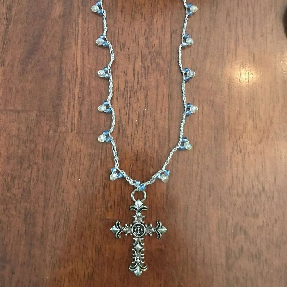 Gothic cross pendant necklace